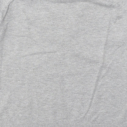 Sfera Casual Womens Grey V-Neck Acrylic Pullover Jumper Size M
