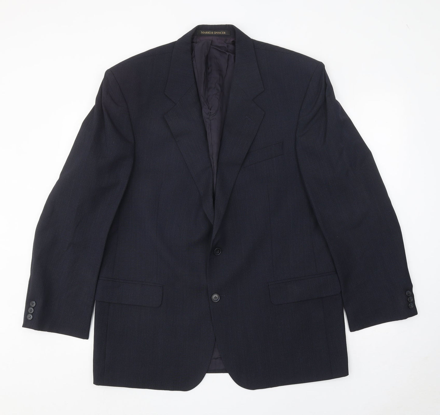 Mens UK Size 42 Marks and Spencer Regular Blue Suit Jacket