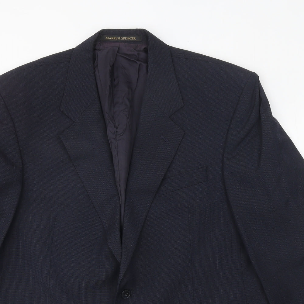 Mens UK Size 42 Marks and Spencer Regular Blue Suit Jacket