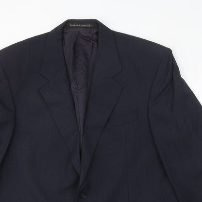 Mens UK Size 42 Marks and Spencer Regular Blue Suit Jacket
