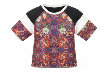 Womens UK Size 6 Topshop Multicoloured Basic T-Shirt