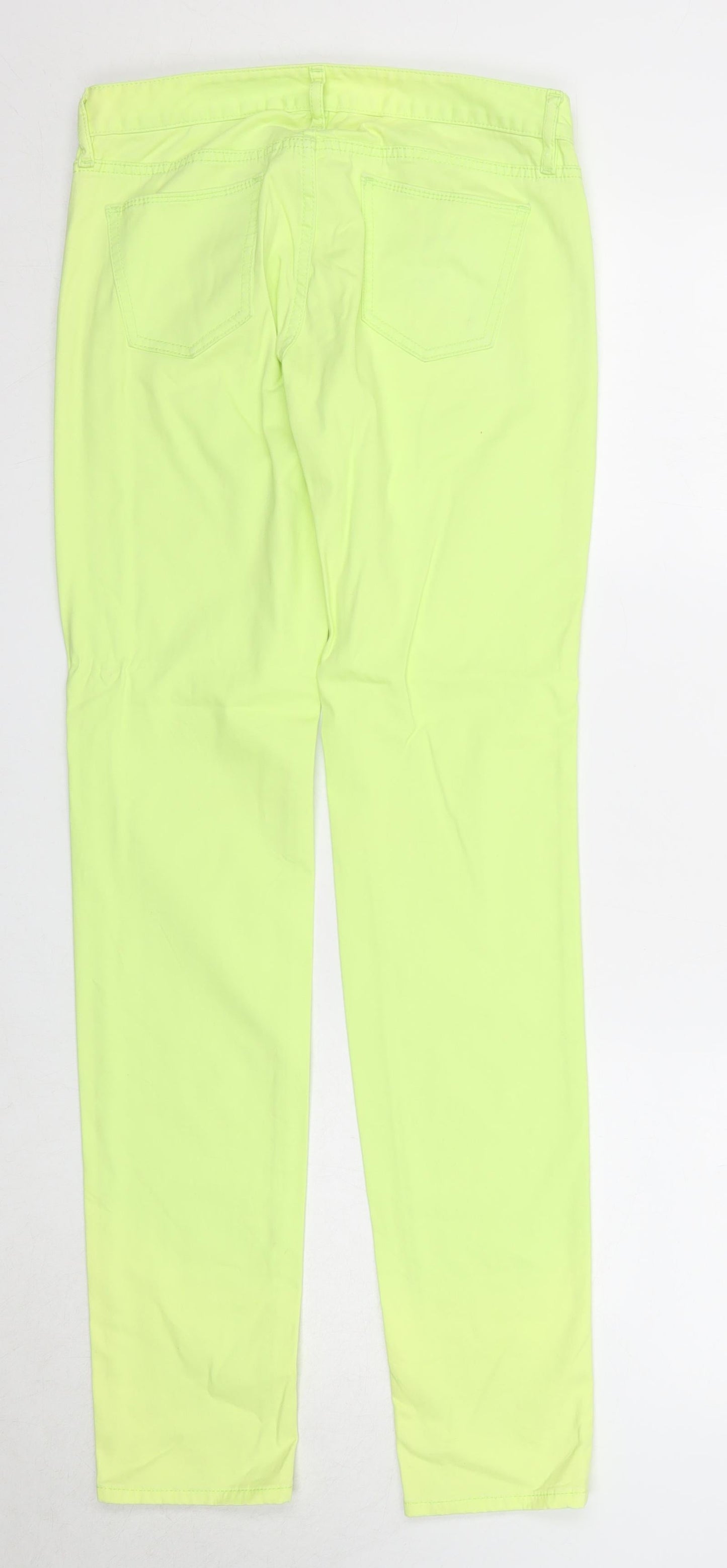 Uniqlo Womens Green Cotton Straight Jeans Size 24 in L33 in Regular Zip