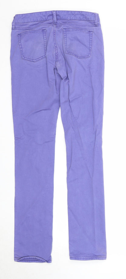 Uniqlo Womens Purple Cotton Straight Jeans Size 26 in L33 in Regular Zip