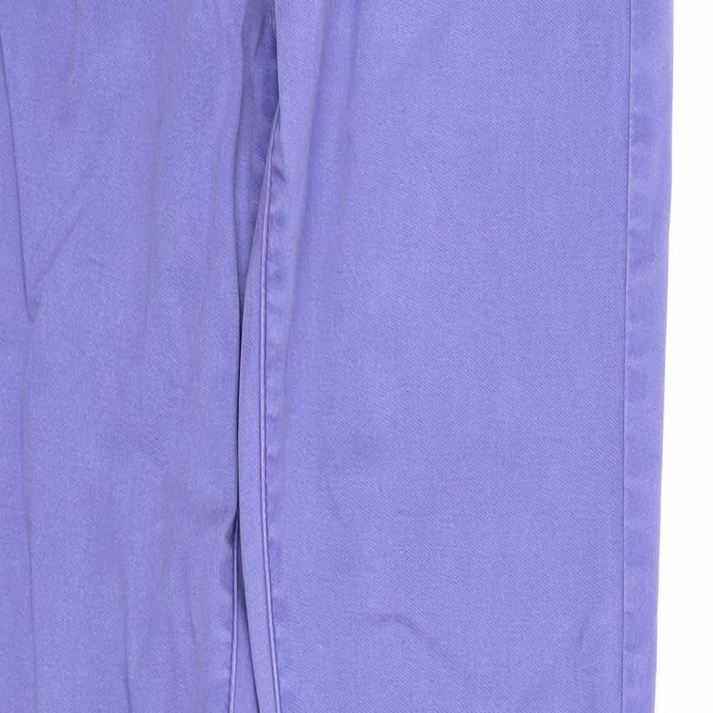 Uniqlo Womens Purple Cotton Straight Jeans Size 26 in L33 in Regular Zip