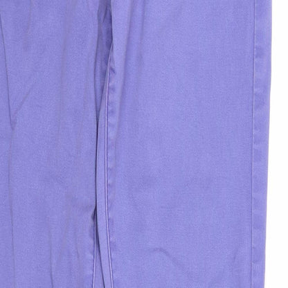 Uniqlo Womens Purple Cotton Straight Jeans Size 26 in L33 in Regular Zip