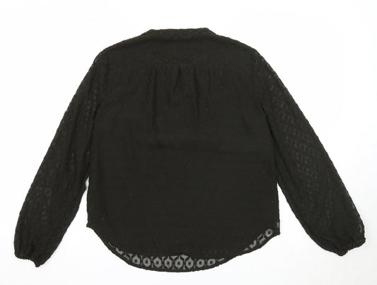 LOFT Womens Green Geometric Polyester Basic Blouse Size XS V-Neck