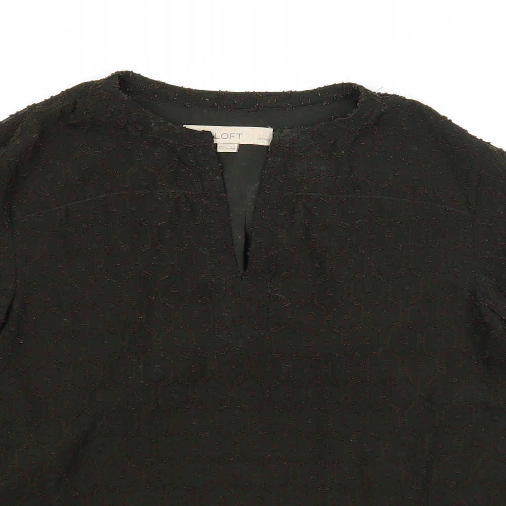 Womens UK Size XS LOFT Green Basic Blouse