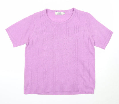 Womens UK Size 14 EWM Purple Pullover Jumper