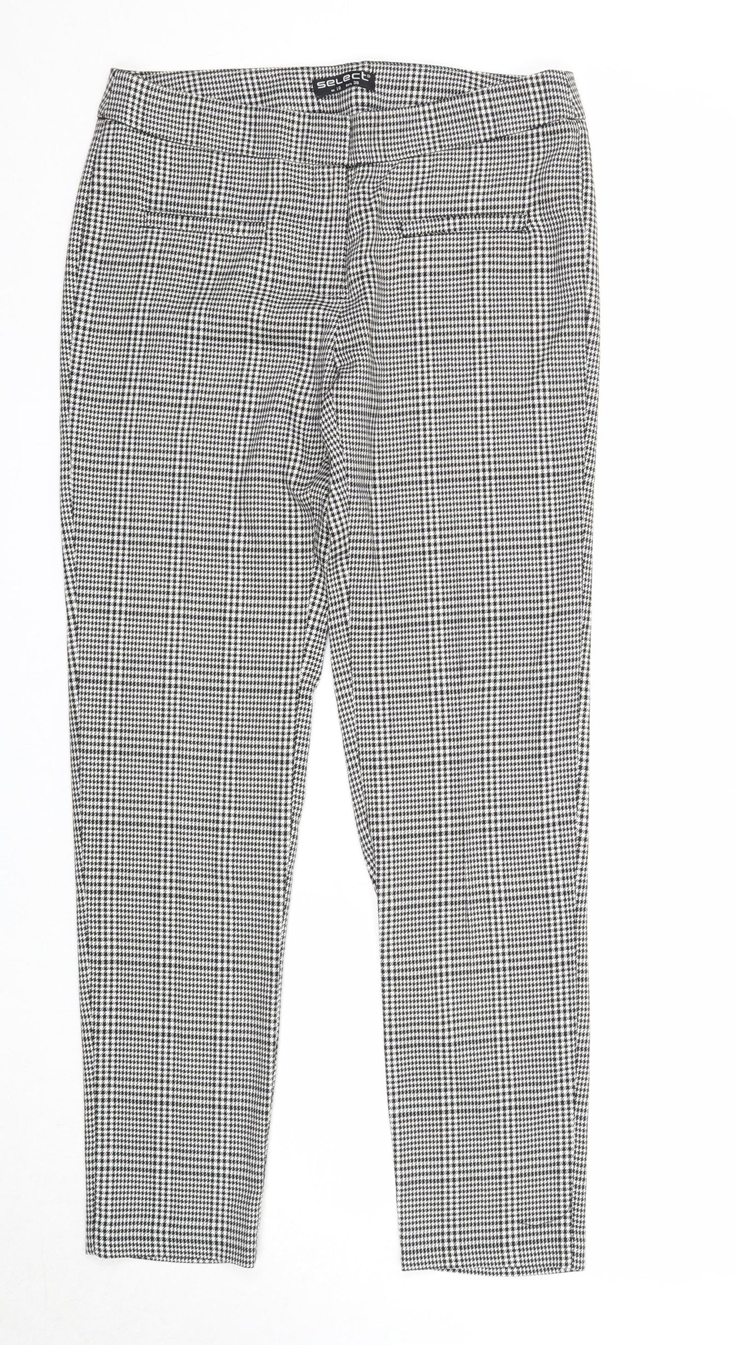 Womens UK Size 10 Select Regular Fit Capri Grey Trousers
