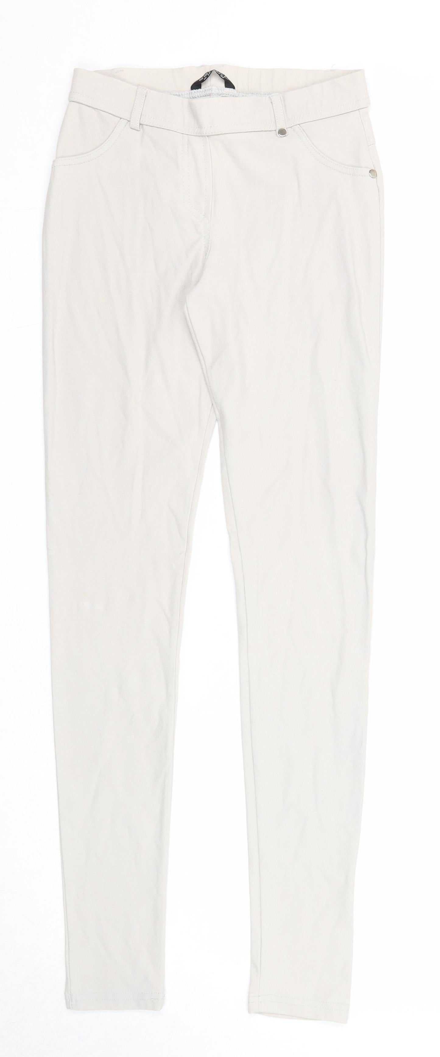 Select Womens Grey Cotton Jegging Jeans Size 10 Regular