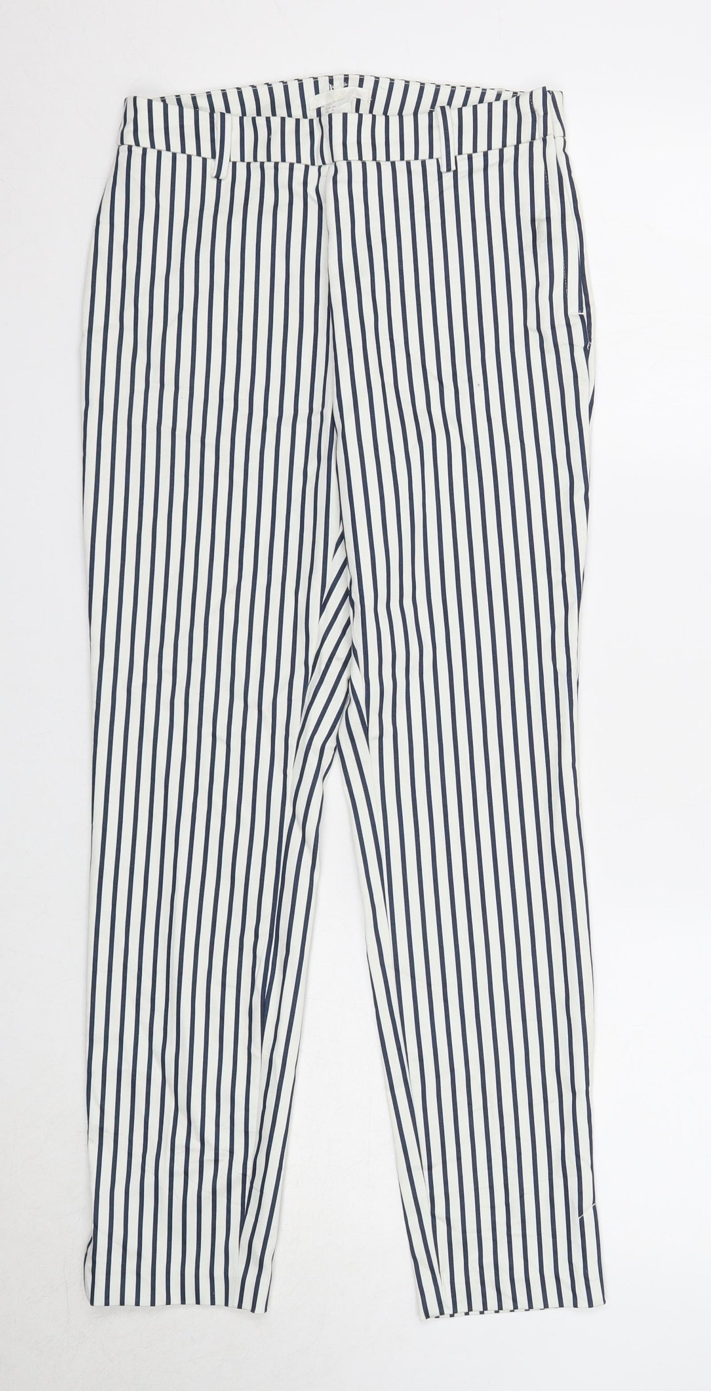 Womens UK Size 8 H&M Regular Fit  Blue Trousers