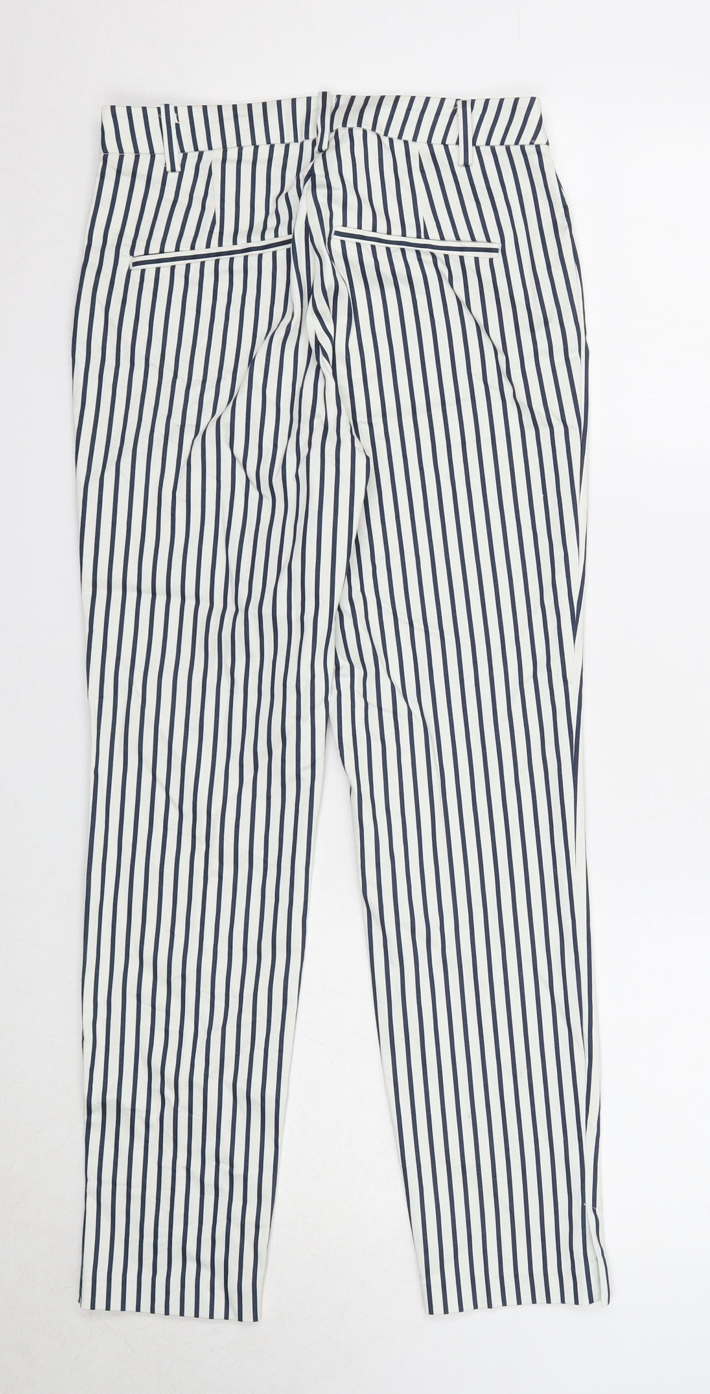 Womens UK Size 8 H&M Regular Fit  Blue Trousers