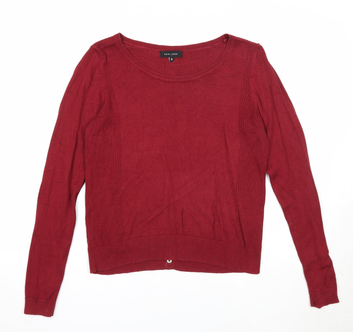 Womens UK Size 12 New Look Red Pullover Jumper