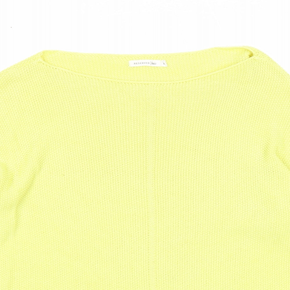 Womens UK Size S RESERVED Yellow Pullover Jumper