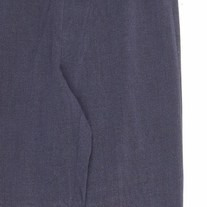 Marks and Spencer Womens Blue Polyester Dress Pants Trousers Size 10 Regular Zip