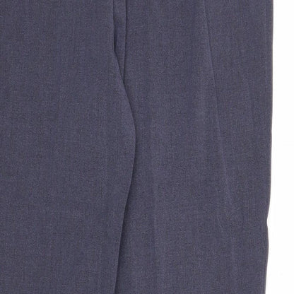 Marks and Spencer Womens Blue Polyester Dress Pants Trousers Size 10 Regular Zip