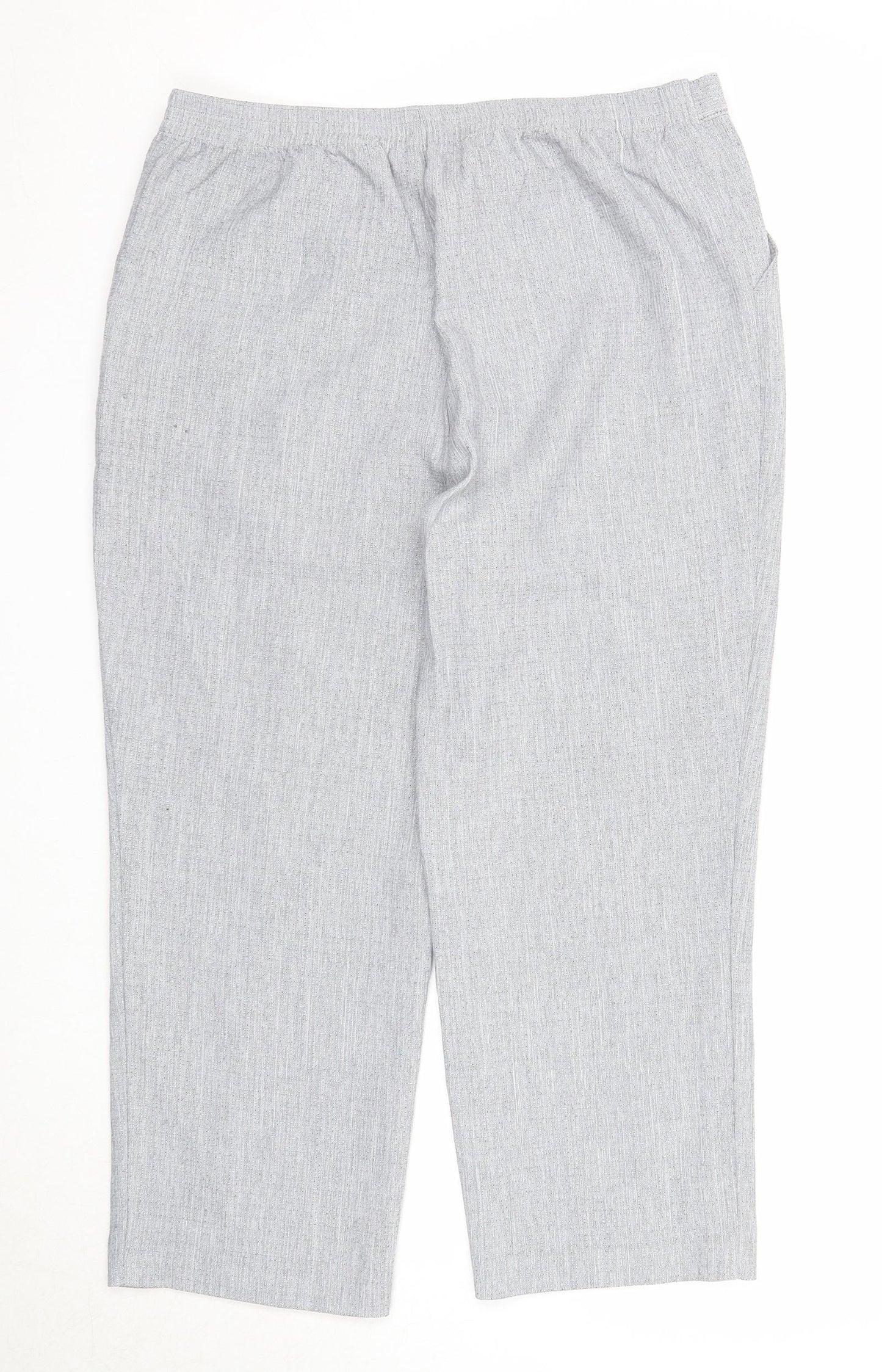 Womens UK Size 16 Marks and Spencer Regular Fit Cropped Grey Trousers