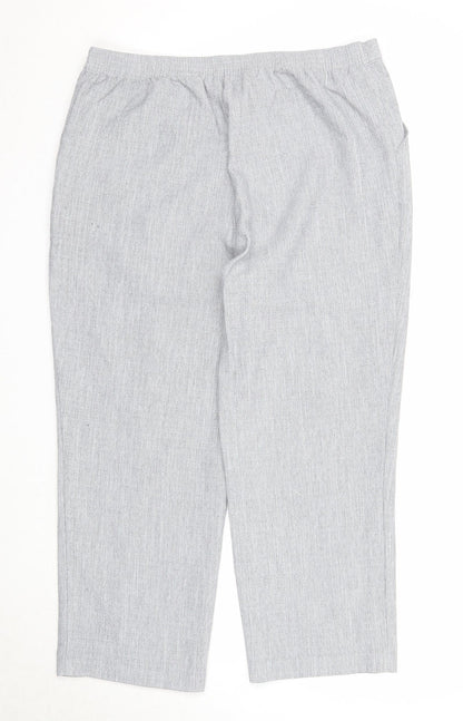 Womens UK Size 16 Marks and Spencer Regular Fit Cropped Grey Trousers