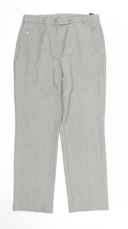 Womens UK Size 12 Marks and Spencer Regular Fit  Grey Trousers