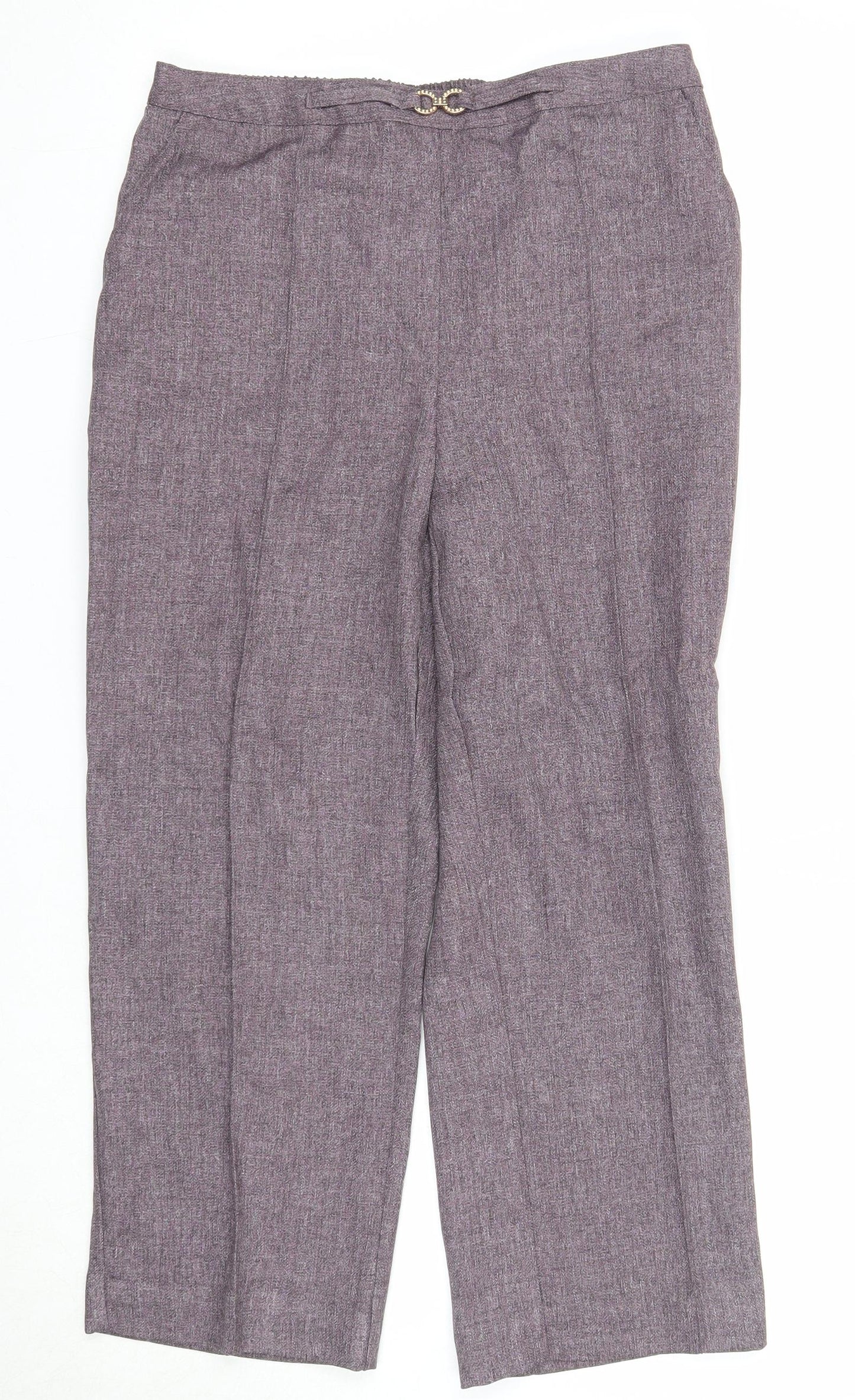 Womens UK Size 12 Damart Regular Fit  Purple Trousers