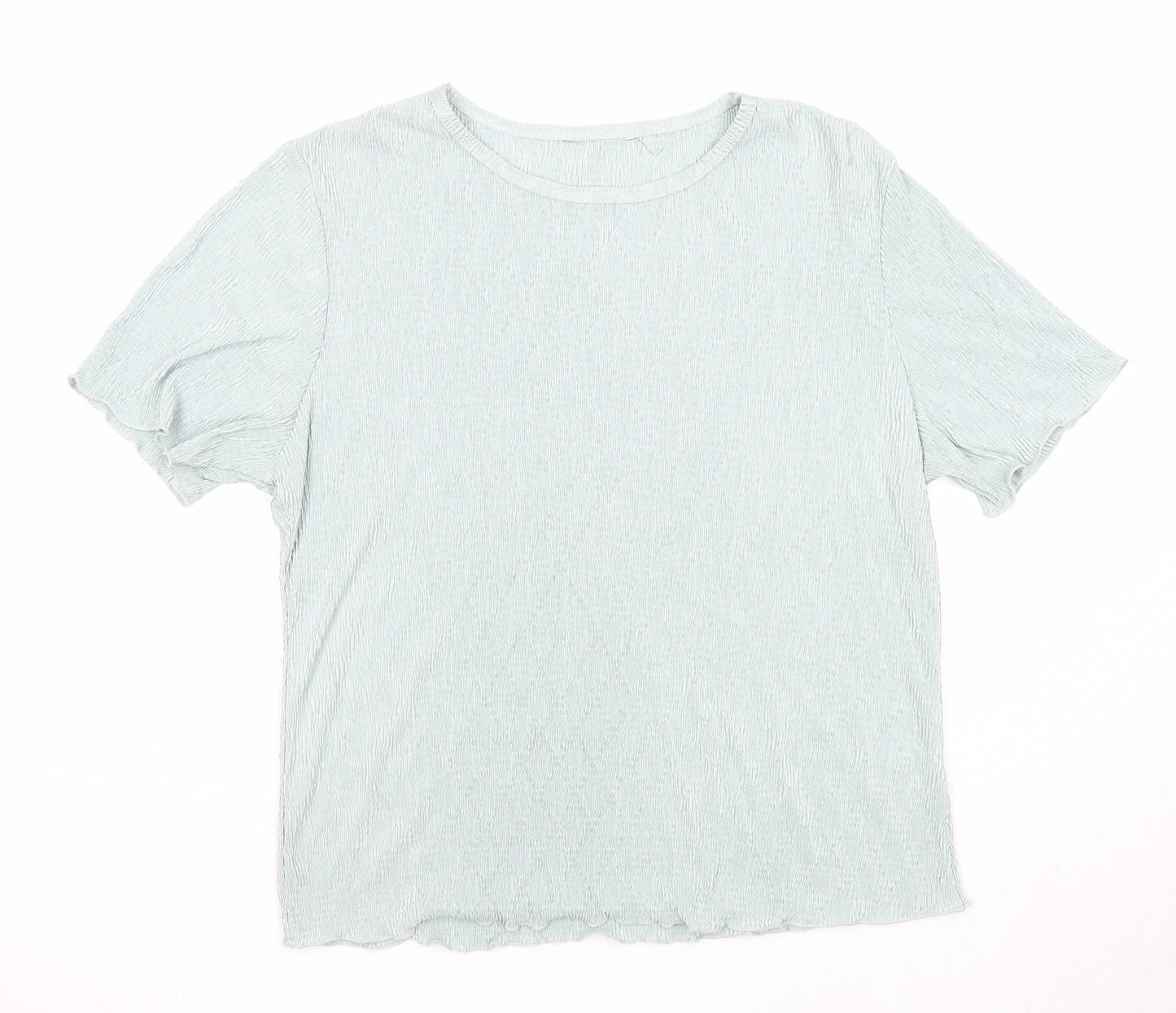 Berkertex Womens Blue Polyester Basic T-Shirt Size 16 Round Neck