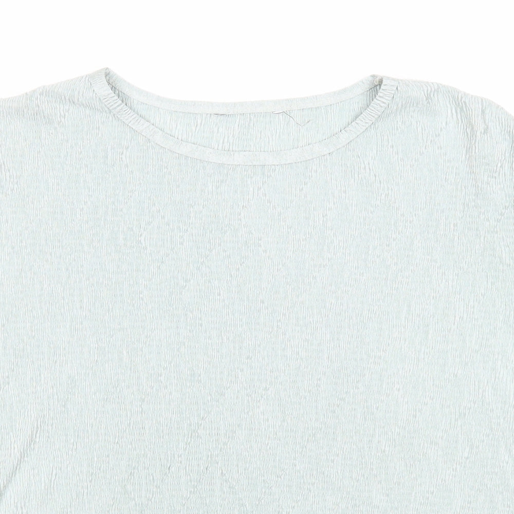 Berkertex Womens Blue Polyester Basic T-Shirt Size 16 Round Neck