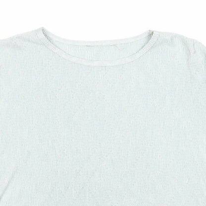 Berkertex Womens Blue Polyester Basic T-Shirt Size 16 Round Neck