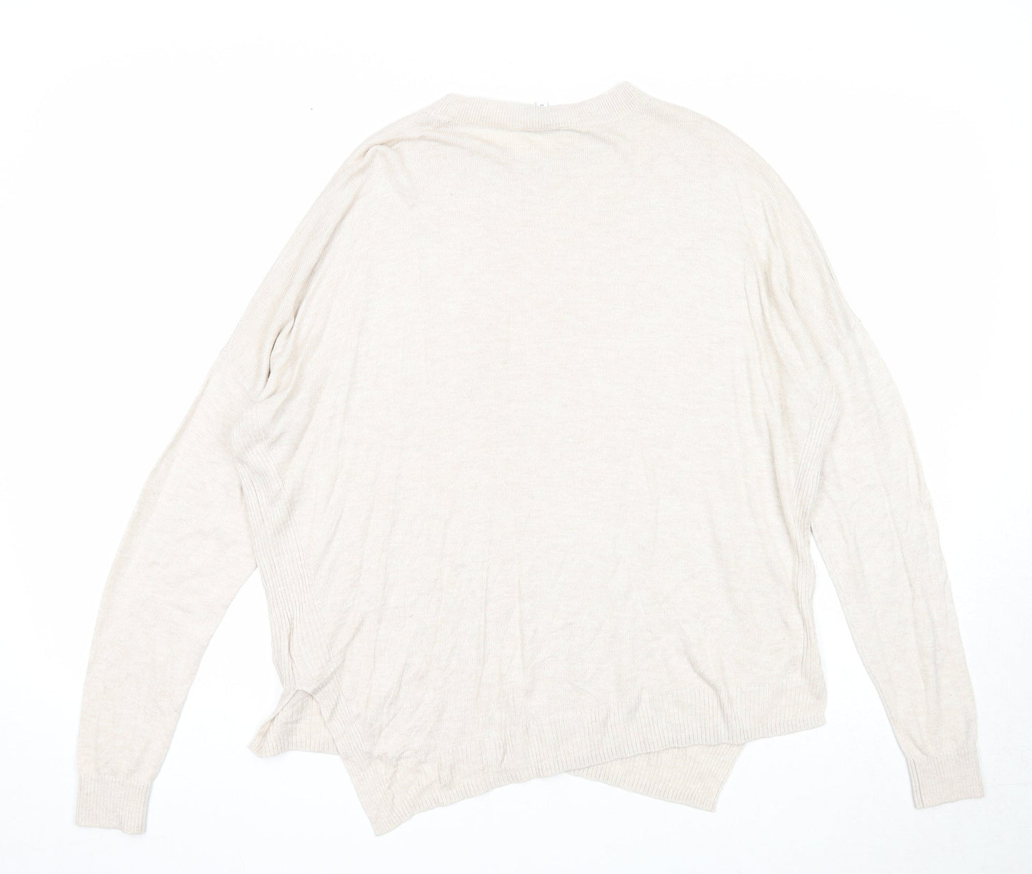Womens UK Size 10 Warehouse Beige Pullover Jumper