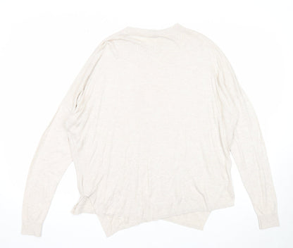 Womens UK Size 10 Warehouse Beige Pullover Jumper