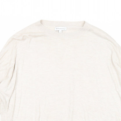 Womens UK Size 10 Warehouse Beige Pullover Jumper