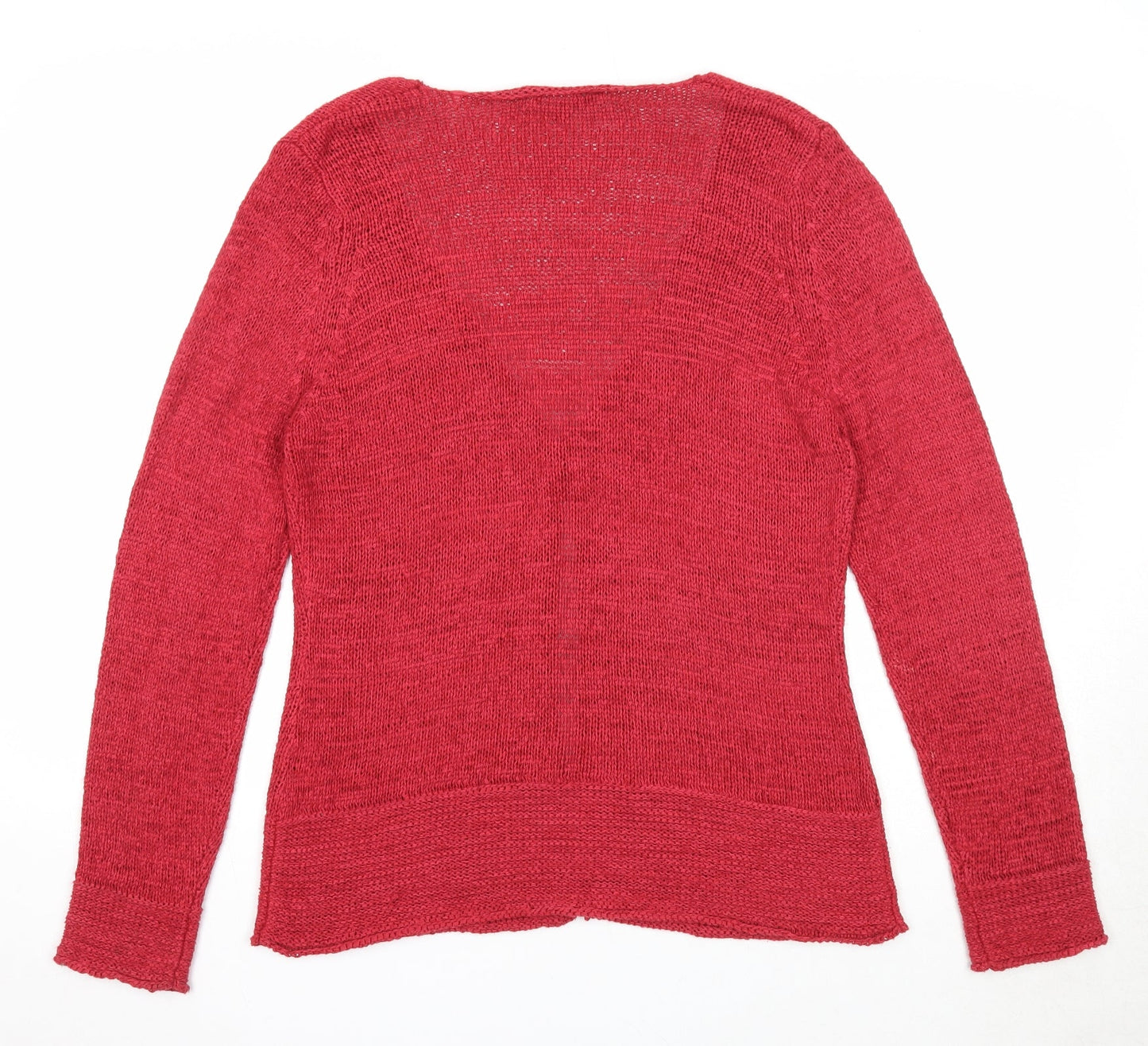 Womens UK Size M Mia Moda Red Cardigan Jumper