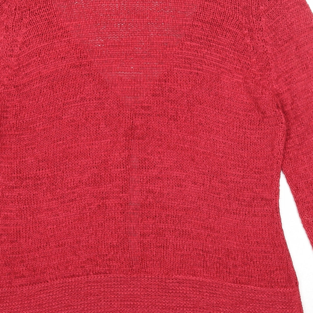 Womens UK Size M Mia Moda Red Cardigan Jumper
