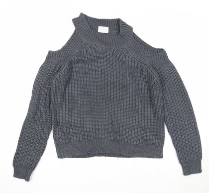 Womens UK Size S Noisy may Grey Pullover Jumper