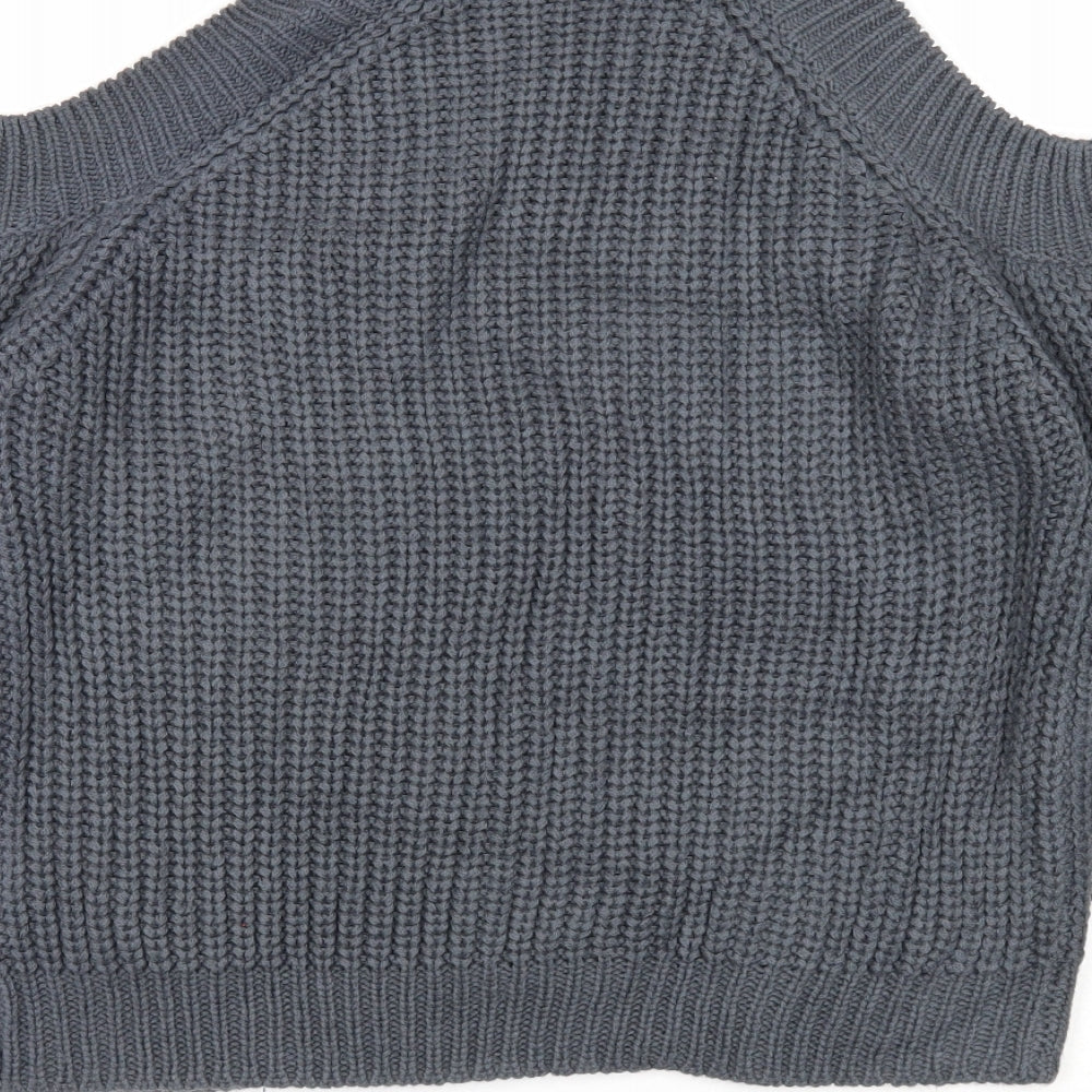 Womens UK Size S Noisy may Grey Pullover Jumper