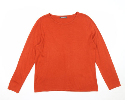 Womens UK Size M Bonmarché Orange Pullover Jumper