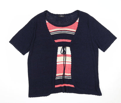 Womens UK Size XL Bonmarché Blue Cardigan Jumper