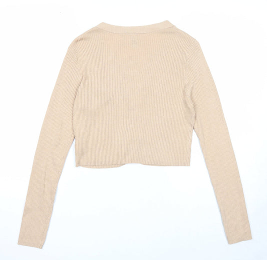 Womens UK Size M Divided by H&M Beige Cardigan Jumper