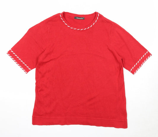 Womens UK Size M Bonmarché Red Pullover Jumper