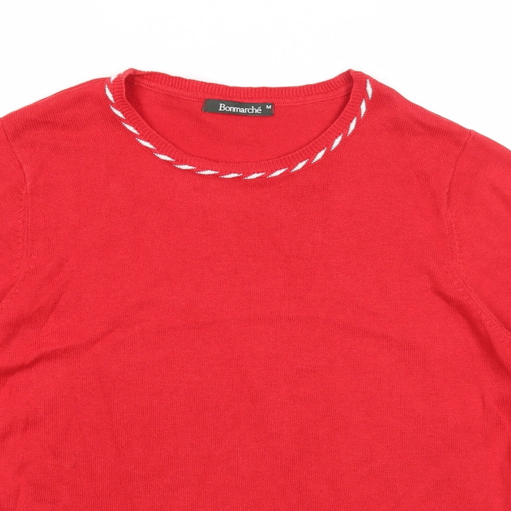 Womens UK Size M Bonmarché Red Pullover Jumper