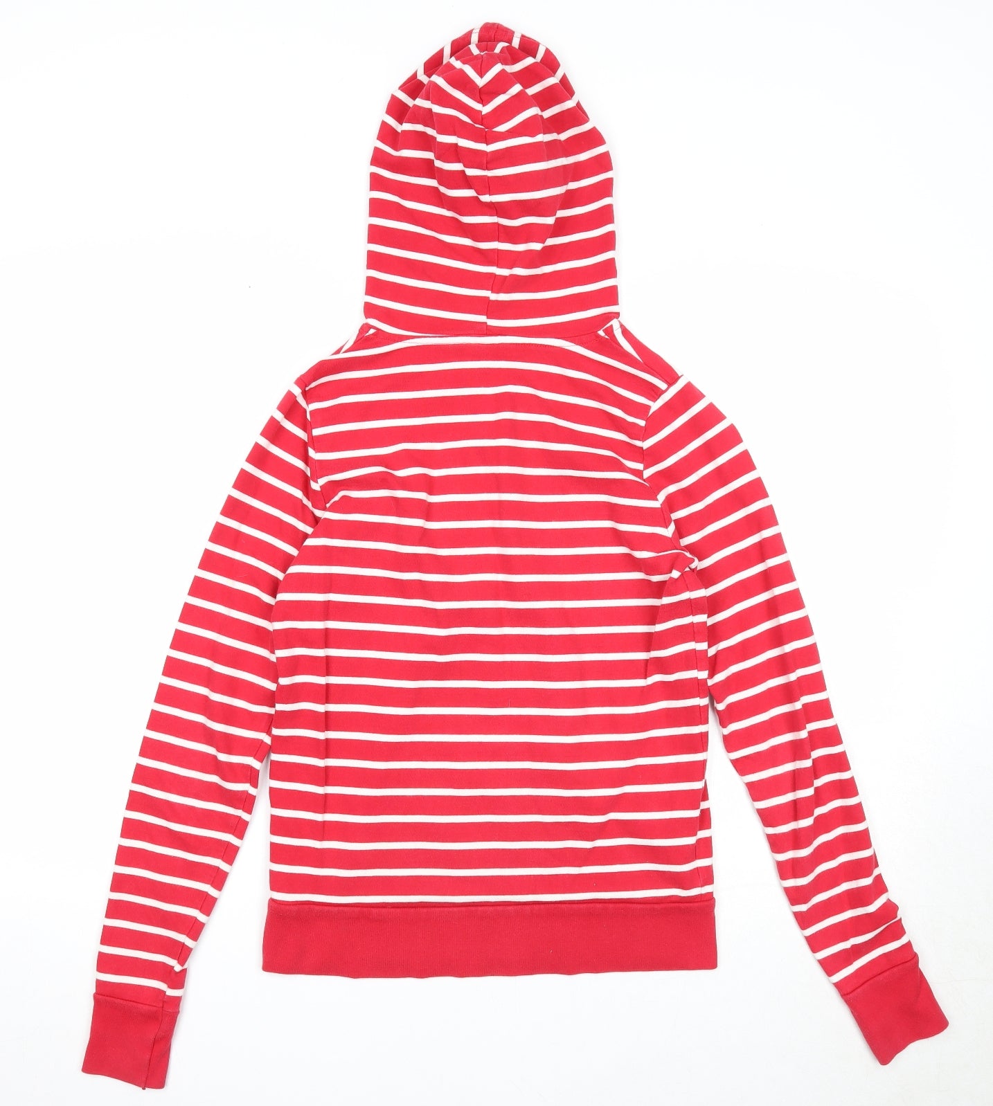 Dorothy Perkins Womens Red Striped Cotton Pullover Hoodie Size 8 Pullover