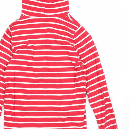 Dorothy Perkins Womens Red Striped Cotton Pullover Hoodie Size 8 Pullover