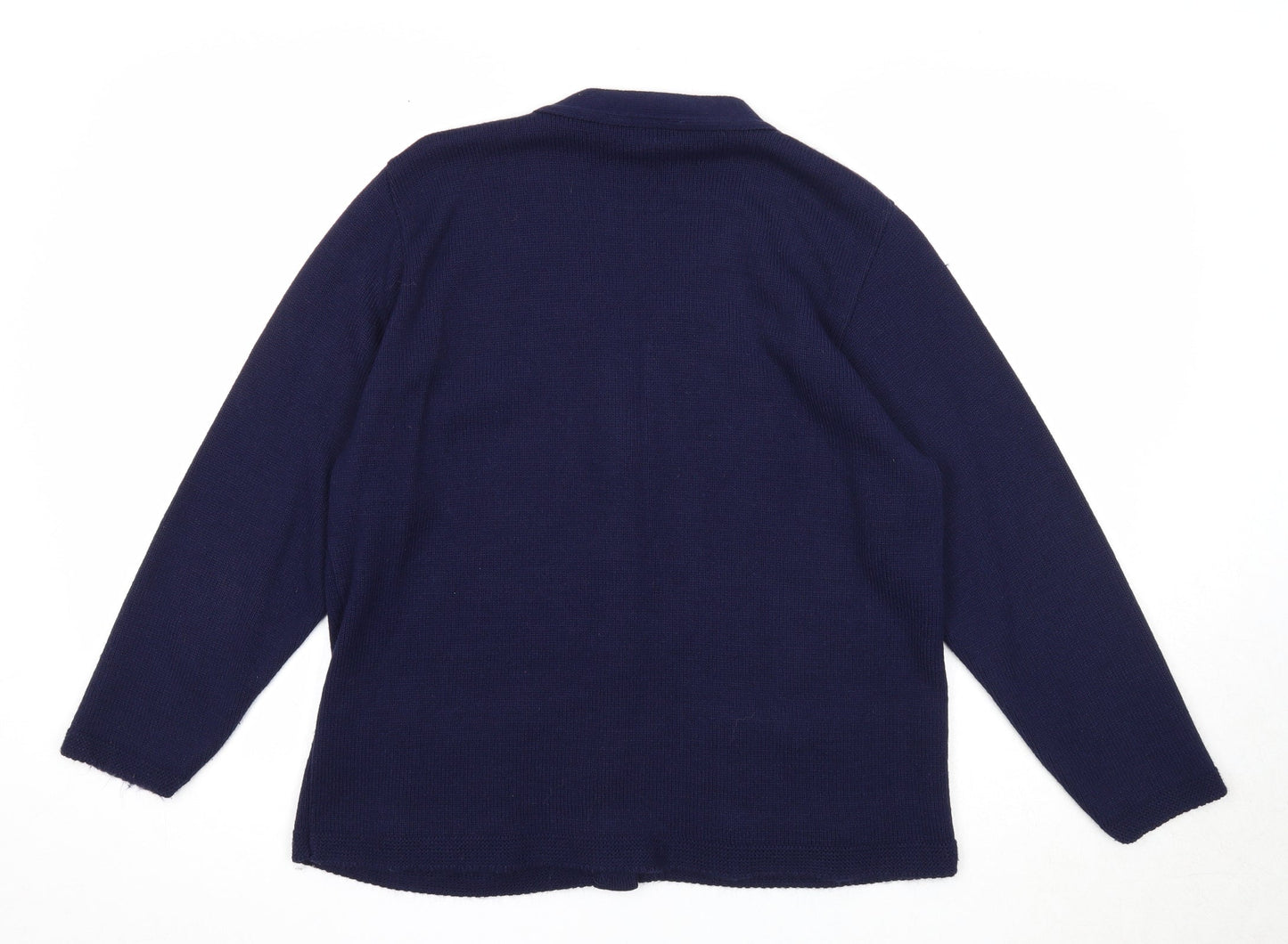 Womens UK Size M Florida Blue Cardigan Jumper
