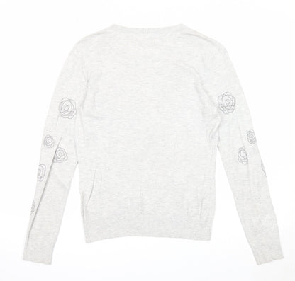 Womens UK Size 10 RJR.John Rocha Grey Pullover Jumper