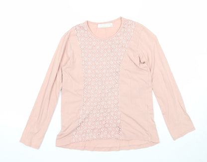 Zara Girls Pink Cotton Basic T-Shirt Size 8 Years Round Neck Pullover