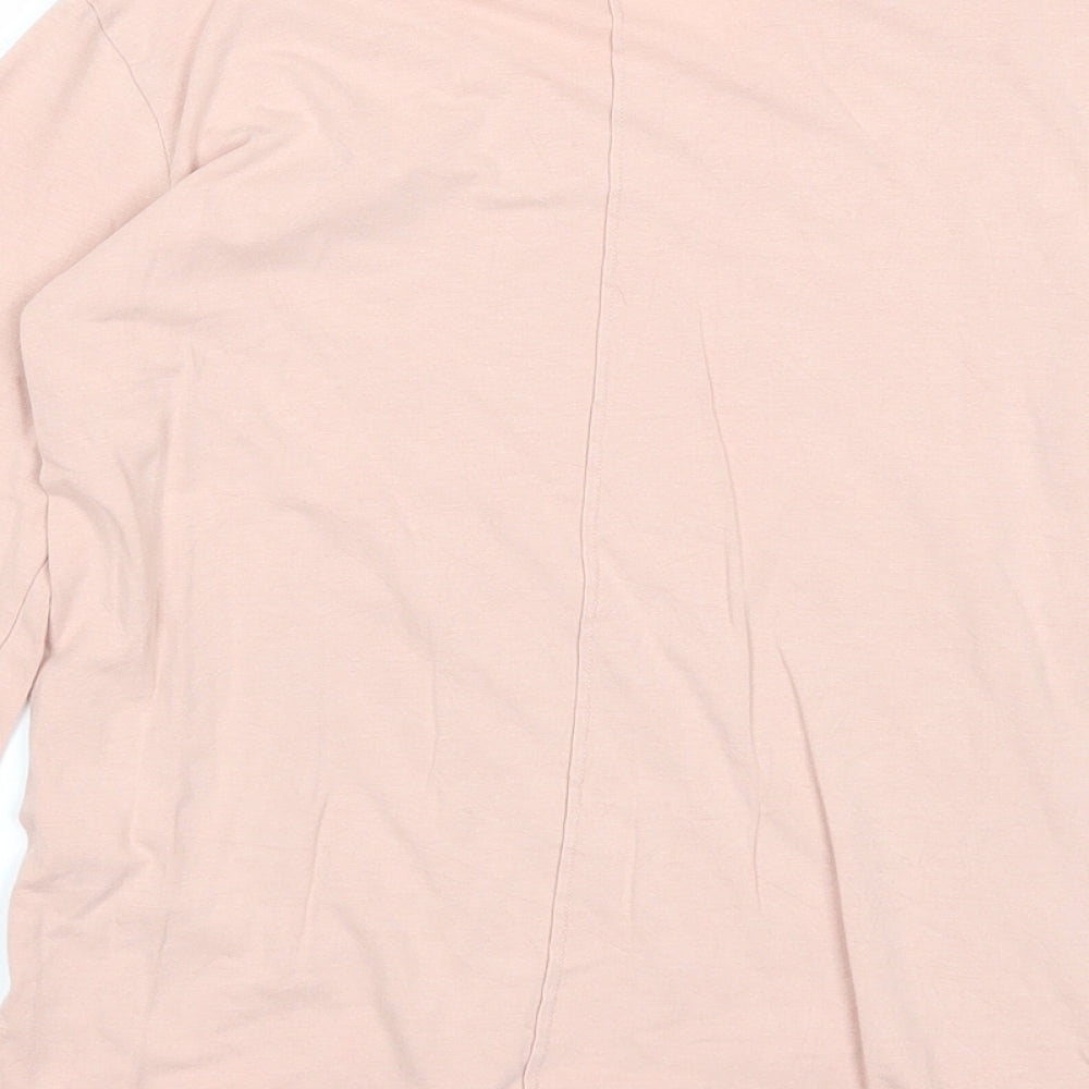 Zara Girls Pink Cotton Basic T-Shirt Size 8 Years Round Neck Pullover