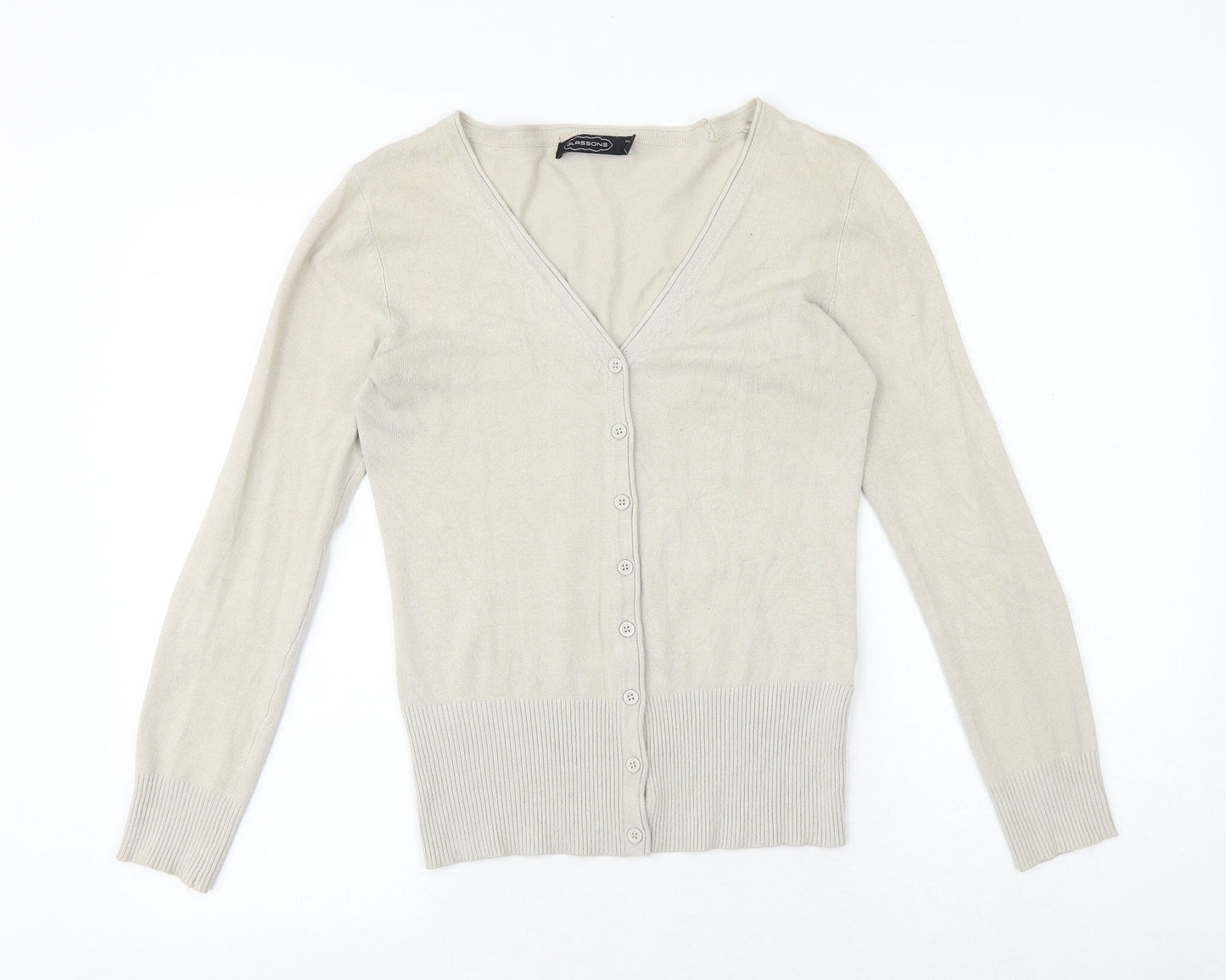 Womens UK Size 10 Glassons Beige Cardigan Jumper
