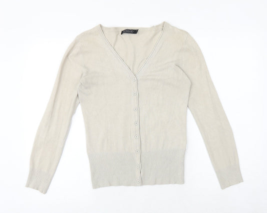 Womens UK Size 10 Glassons Beige Cardigan Jumper