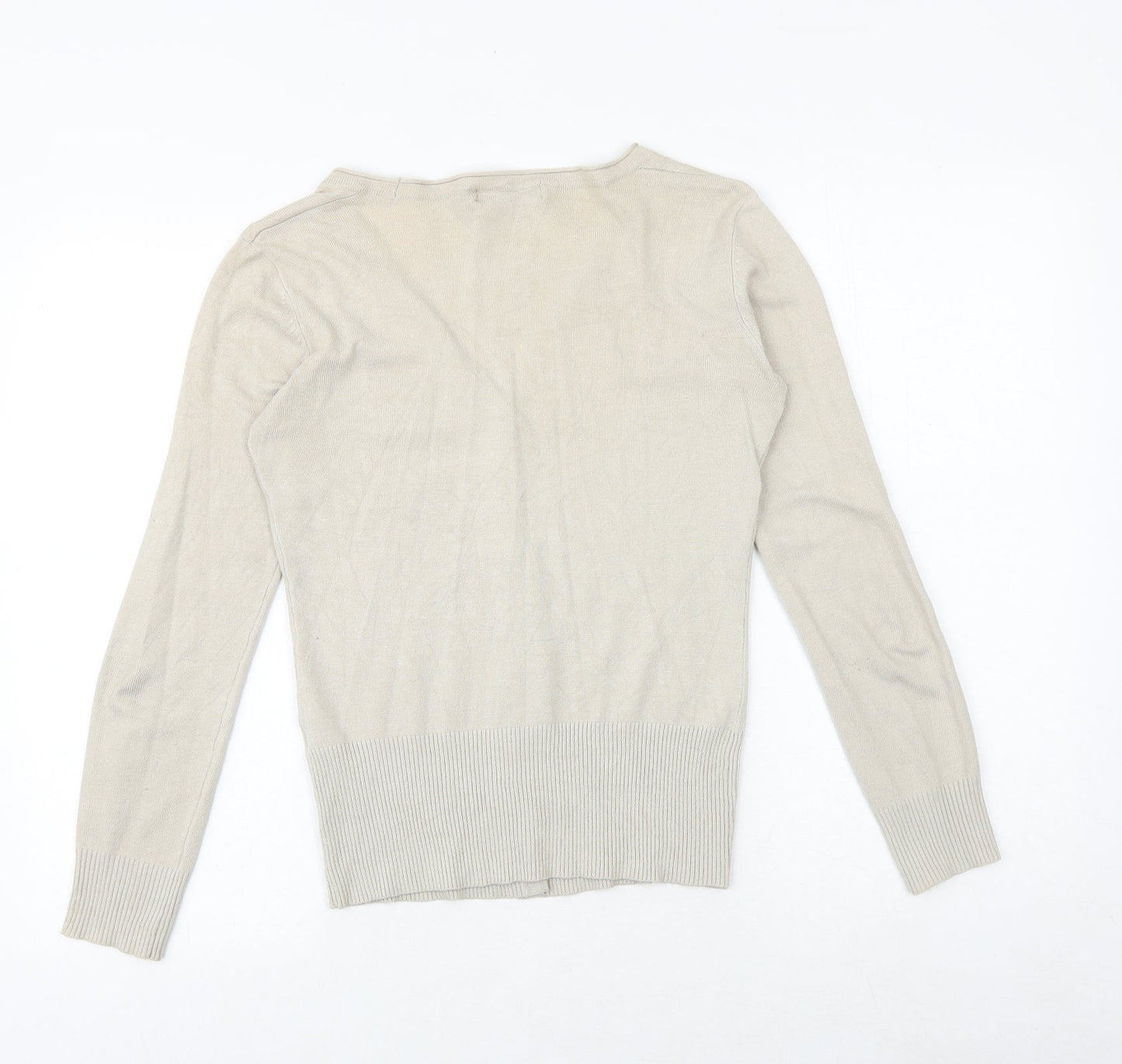 Womens UK Size 10 Glassons Beige Cardigan Jumper