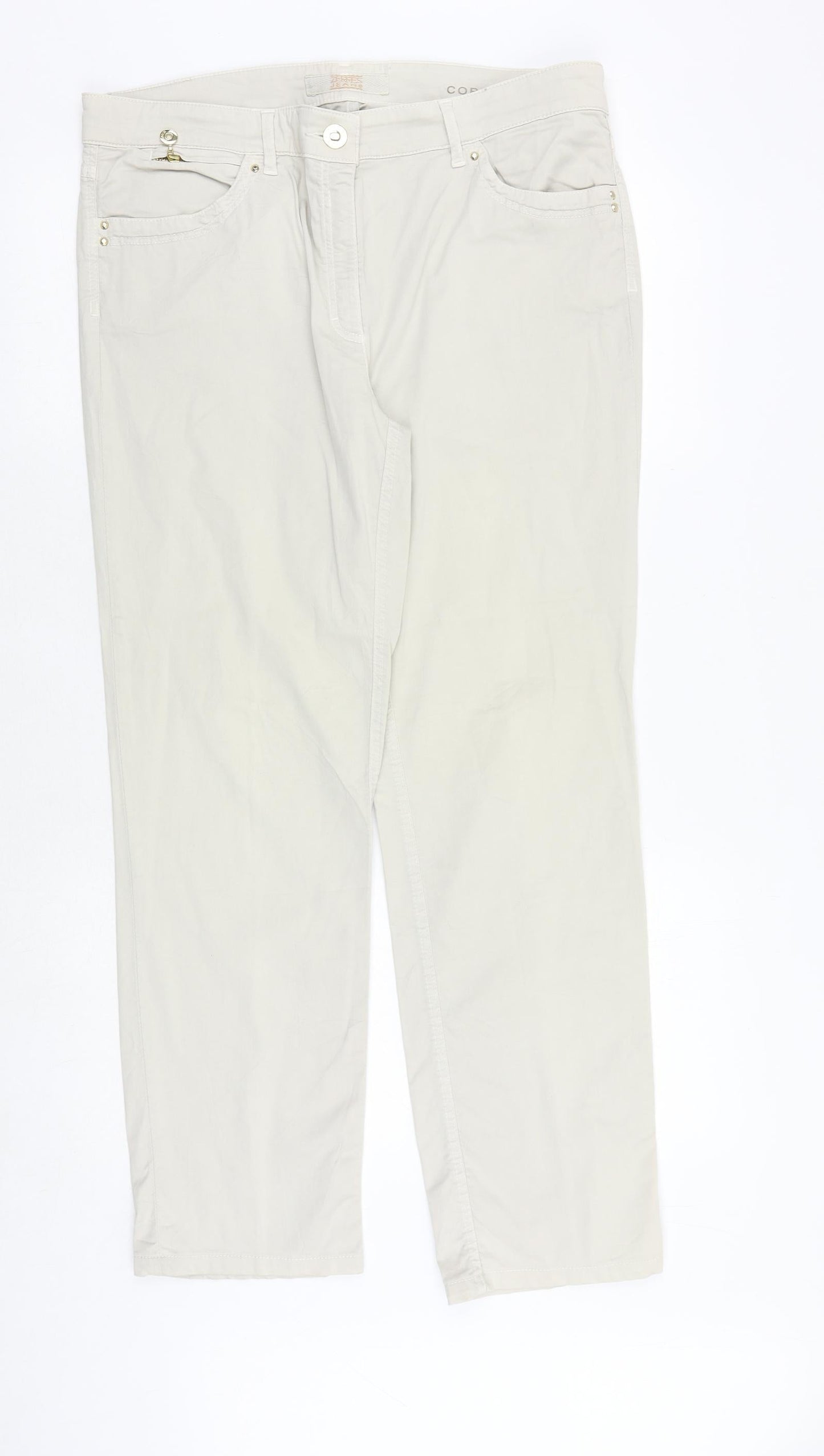Womens UK Size 36 in ZERRES Regular Fit  Beige Trousers