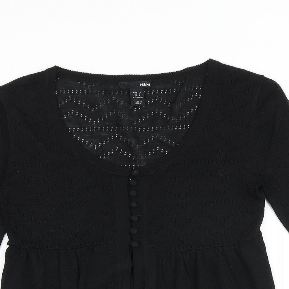 Womens UK Size S H&M Black Pullover Jumper